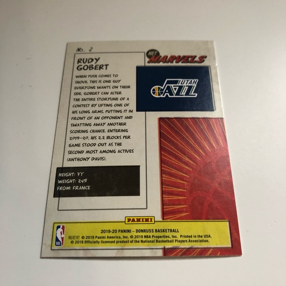 2019 Panini Marvels Rudy Gobert - Picture 2 of 2